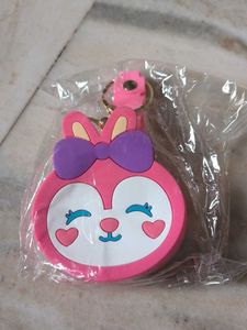 Cute Pink Bunny +coins pouch Keychain ech 125/-