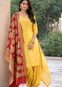 Elegant Yellow Patiala Suit Set