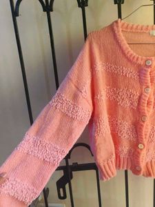 Peach Knit Cardigan
