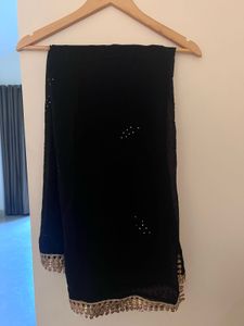 Elegant Black Lakhnavi Dupatta
