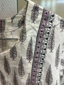 White Printed Kurta