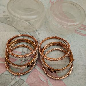 Dasara Offer Pretty New Pearl Bangles... 2 Sets