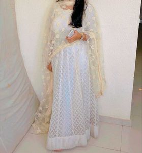 White Embroidered Kurta Set