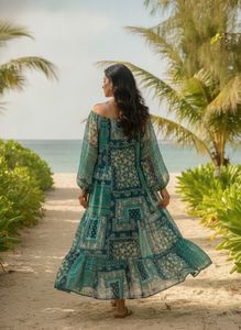 Bohemian Print Tiered Maxi Dress