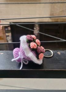 Crochet Flower Bouquet Keychain