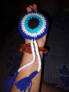 Evil Eye Earrings &amp; keychan handmade