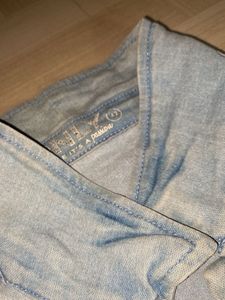 Light Wash Denim Jacket free size
