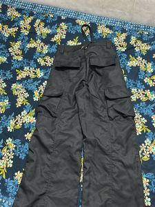 Black Cargo Pants with Belt