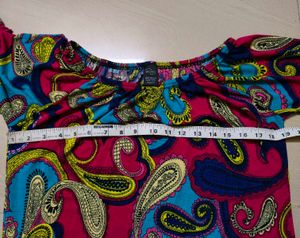 Boho Paisley Print Bell Sleeve Dress