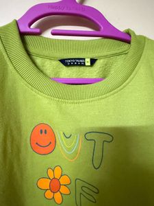 Lime Green Graphic Sweatshirt