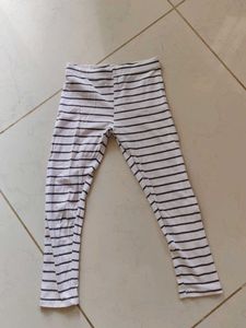Striped Off White H&M Pants For Girls