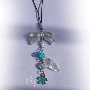Blue Flower Phone Charm
