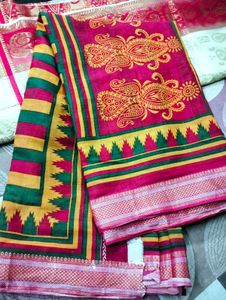 Pink &amp; Yellow Saree