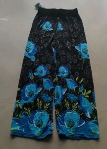 Floral Print Wide Leg Pants
