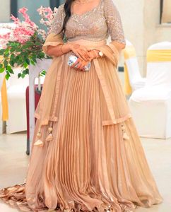 Elegant golden lehenga choli | bollywood style