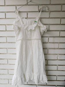 Chic White Broderie Anglaise Sundress