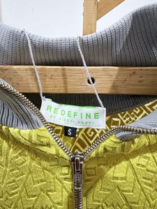 Yellow Textured Bomber Jacket