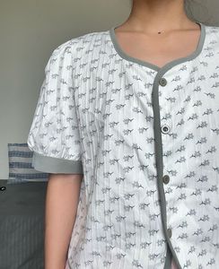 Vintage Floral Button-Up Top