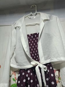 Sleave Less Dress With Jacket