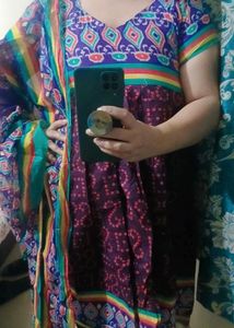 Vibrant Printed Kurta Set with Dupatta