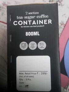 Tea, Coffee, Sugar Containers set (3pcs)