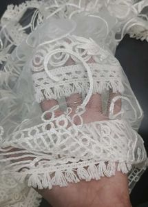 Elegant White Lace Dupatta