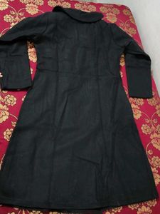 Elegant Black Double-Breasted Coat