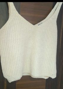 cream  Knit Tank Top
