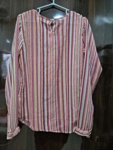 Striped Ruffle Blouse