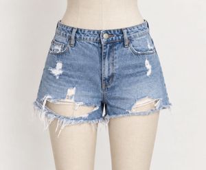 Distressed Denim Shorts