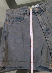 Grey Denim Shorts.