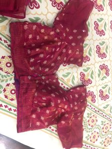 Light Weight Mirror Work Saree With Blouse