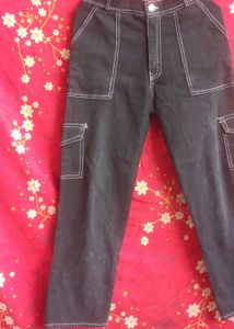 this charcoal cargo jeans