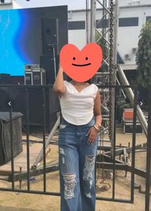 Distressed Wide Leg Jeans
