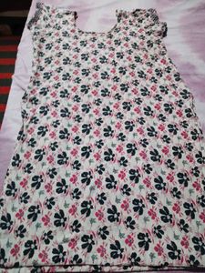 Floral Print Cotton Kurta with salwar and dupatta