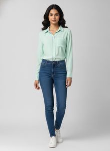 Light Green Button-Up Shirt