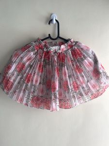Girls Floral Pleated Skirt