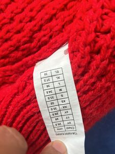 New Red Hoodie Sweater Cardigan With Wooden Button For Girls