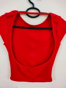 🍒Red Backless Crop Top🍒
