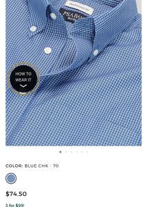 Imported Classic Blue Gingham Button-Down Shirt