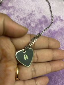 BTS Unofficial Heart Pendant Chain Necklace