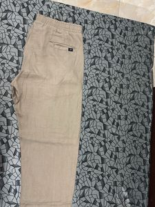 Men's Beige Linen Pants