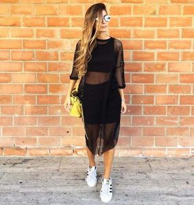 Black Mesh Top