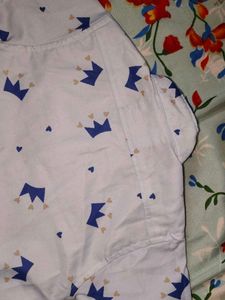 Cute Crown Print Baby Boy Shirt