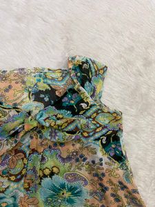 Boho Floral Print Top