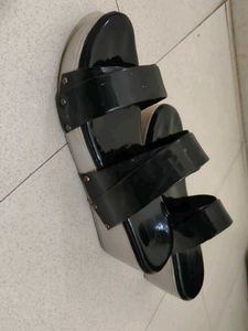 Chic Black Wedge Sandals