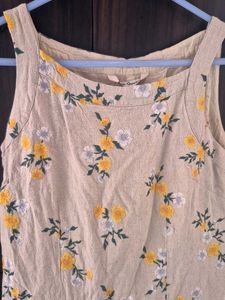 Beautiful Floral Sleeveless A-Line Dress