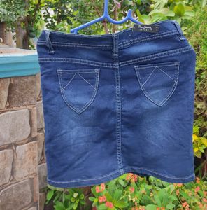 Classic Blue Denim Skirt