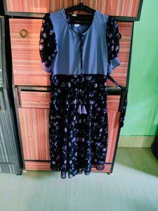 Beautiful Floral Print Ethnic Gown
