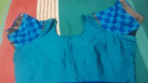 Blue Plain Blouse